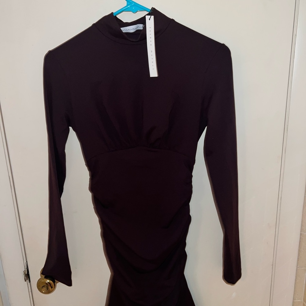 Susana Monaco Wine Colored midi dress, very soft and stretchy